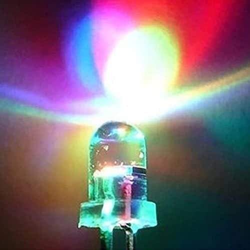 100pcs 5mm višebojna brzo trepćuća LED dioda koja mijenja Mnoge boje 2-pinska super svijetla LED dioda koja emitira svjetlo
