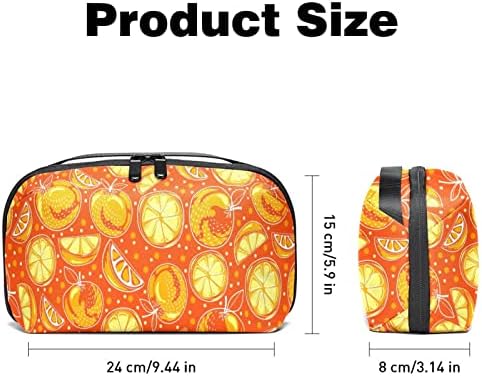 Prijenosna elektronička torba za organizatore torbe u žutoj narančastoj boji S uzorkom Clementine putna torba za pohranu