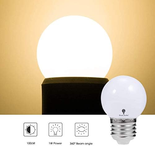 8 paketa LED žarulja od 1 vata 914-Topla bijela boja 3000K, ekvivalent 10-vatnoj žarulji 926 s postoljem - mala LED noćna