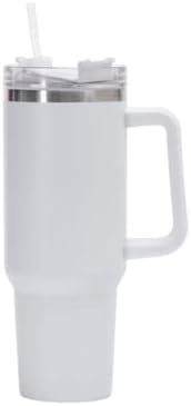 Čaša od 40 Oz s ručkom, šalice od nehrđajućeg čelika sa slamkom i poklopcem, jednostavna i moderna putna šalica za kavu,