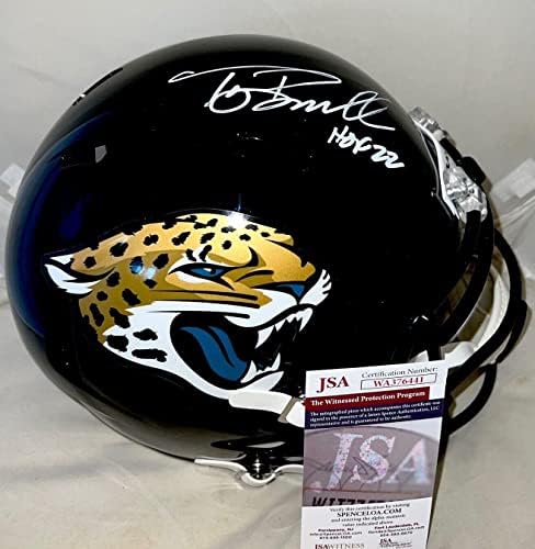 Toni Boselli potpisao je kacigu za brzinu u punoj veličini, s logotipom A. M.-NFL kacige s autogramima igrača