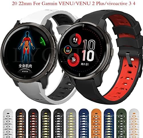 SKM 20 22 mm Smart Watchband za Garmin Venu SQ/Venu2 plus zapetke Vivoactive 3 4/FORRUNNER 245 SATHAND BRACELET BILICON