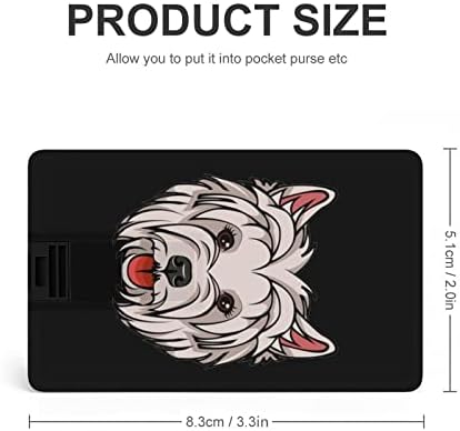 Dog West Highland White Terrier Face USB 2.0 Flash-pogon memorijskog stiska kreditne kartice