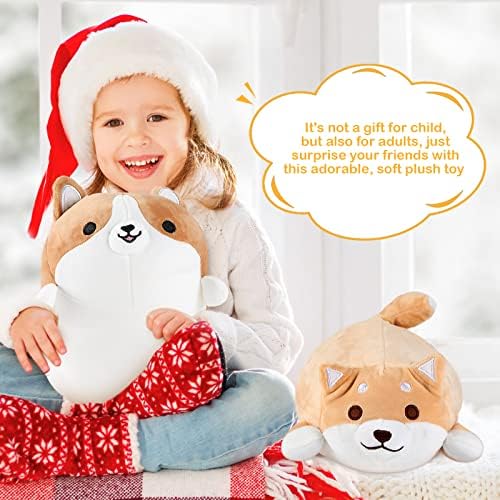 Yunsailing 3 PCS pseći plišani jastuk Shiba Inu plišani slatki corgi punjeni životinje igračke za lutke pokloni za dječake