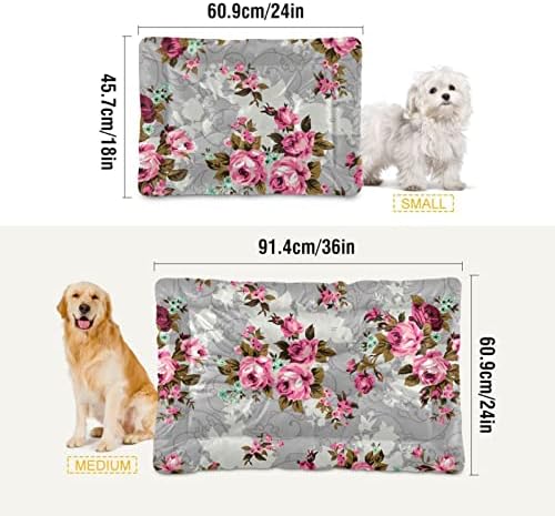 Ruže cvjetovi psa mačji krevet za pranje sanduka za kućne ljubimce protiv klizanja udoban prozračni sanduk za uzgajivačnicu