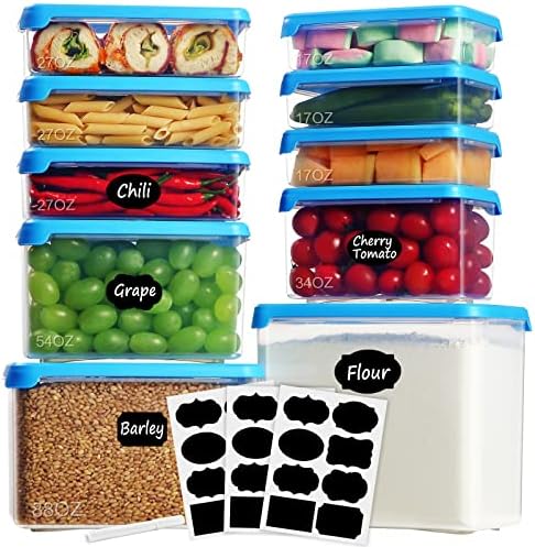 Set spremnika za skladištenje hrane 10 pakiranja s nepropusnim poklopcima, plastične posude za hranu bez pakiranja, Nepropusne
