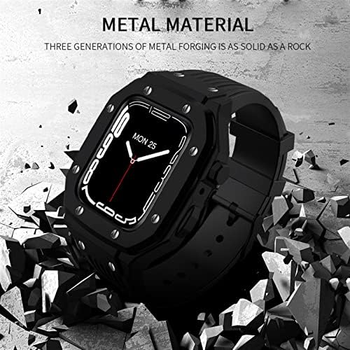 Bholsa za Apple Watch Band Series 7 Legura Watch fuse 44 mm 42 mm 45 mm silikonski remen metal modifikacija modifikacija