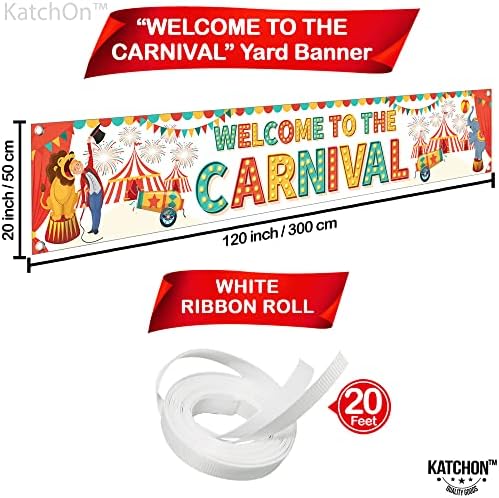 Catchon, am. Dobrodošli na karnevalski banner - 120.20 inča / karnevalski dvorišni banner za karnevalske ukrase / karnevalska
