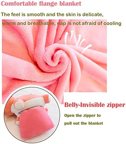Nicsy Plish jastuk pokrivač: Plišani igrački jastuk pokrivač dva -in -jedna, multi -funkcionalni crtani zečji jastuk Slatka