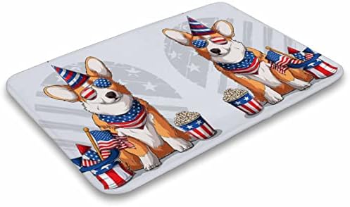 Unutarnja prostirka za vrata mekane upijajuće podne prostirke USA zastave i pas, zarobljava vlaga vode, za blatne cipele