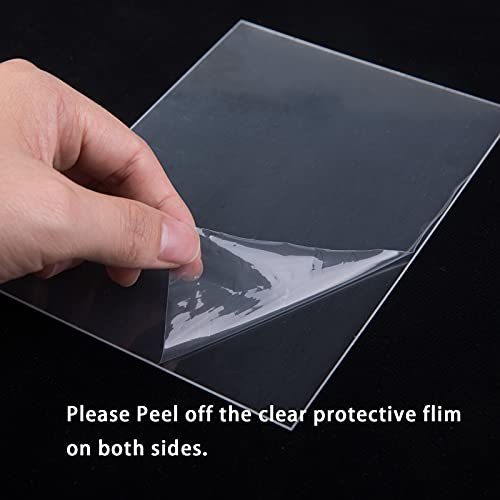 Neeho 10 PCS 5x7 Plexiglass listovi 0,04 Debeli prozirni akrilni list Petg, bistre pleksiglass ploče sa zaštitnim filmom