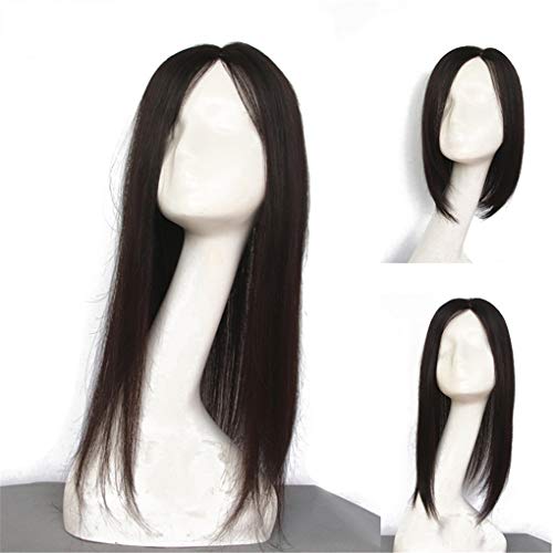 Ženske Perike-toppers na čelu za prorijeđenu kosu, 5 E-5 gusta ljudska kosa za žene, tamno smeđa 21,7