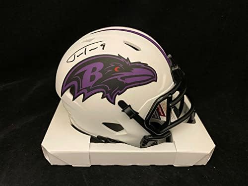 Justin Tucker Baltimore Ravens s autogramom bijele mjesečeve mini kacige-NFL Mini kacige s autogramom