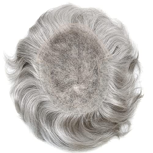 Muška Švicarska perika od čipke u SAD-u, Europska perika od ljudske kose, izbijeljeni čvorovi, Prirodna linija kose, čipkasta
