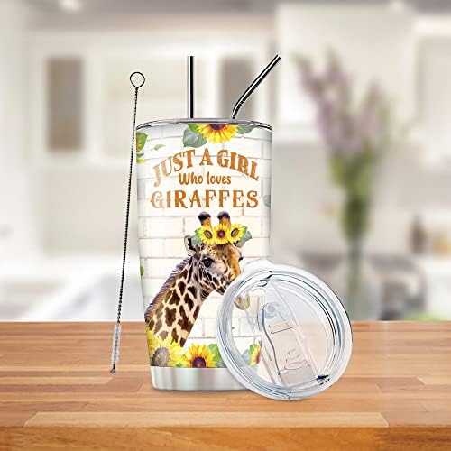 Šalica za žirafu od 20 oz šalica žirafe šalica za kavu slatka životinja pokloni za žirafe za ljubitelje žirafa