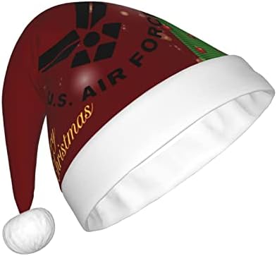 Američko ratno zrakoplovstvo smiješno plišani šešir Djeda Božićnjaka za odrasle Božićni šešir za žene i muškarce Božićni