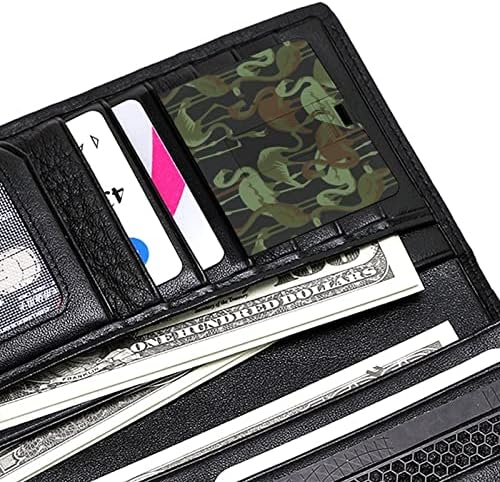 Vojni tropski flamingo usb flash pogon dizajn kreditne kartice USB flash pogon Personalizirani memorijski tipka 64g